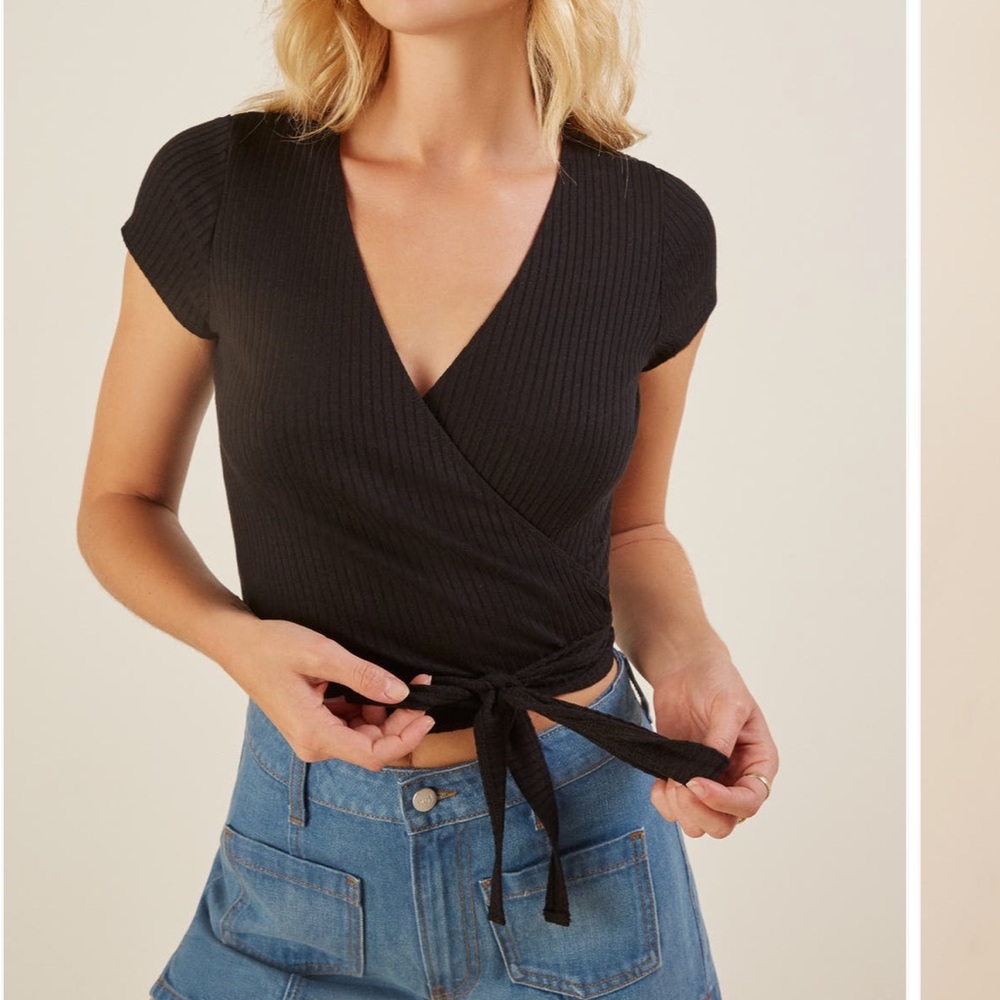 Reformation wrap top